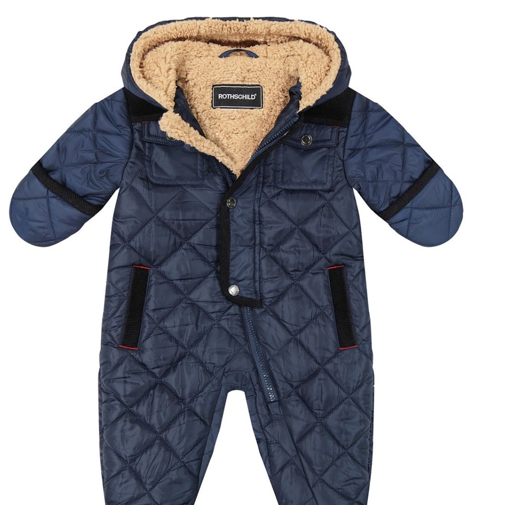 Rothschild Navy Quilted Baby Snowsuit